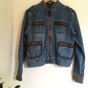 Dex Fresh Products Zippered Denim Jean Jacket
